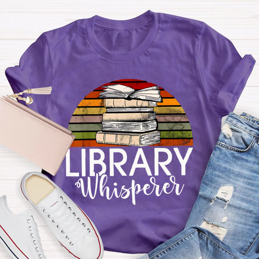 Library Whisperers Librarian T-shirt