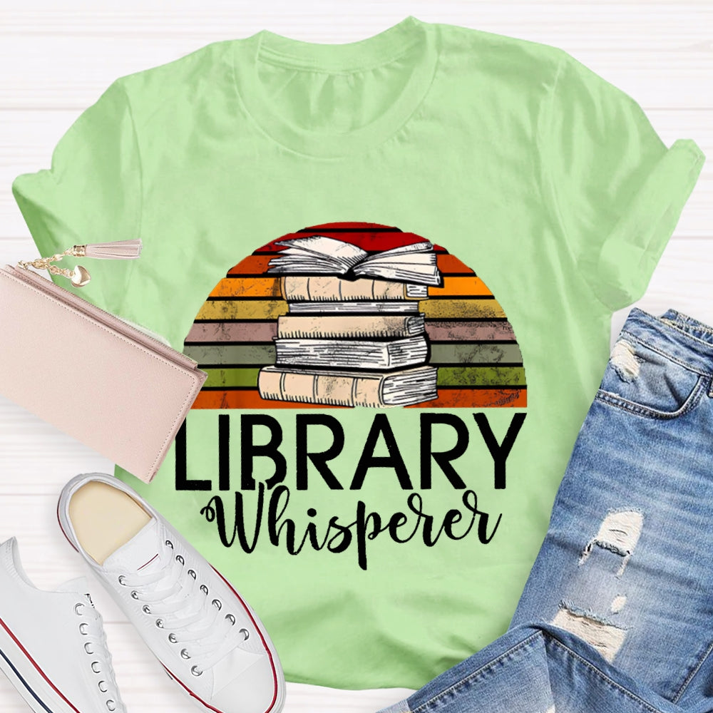 Library Whisperers Librarian T-shirt