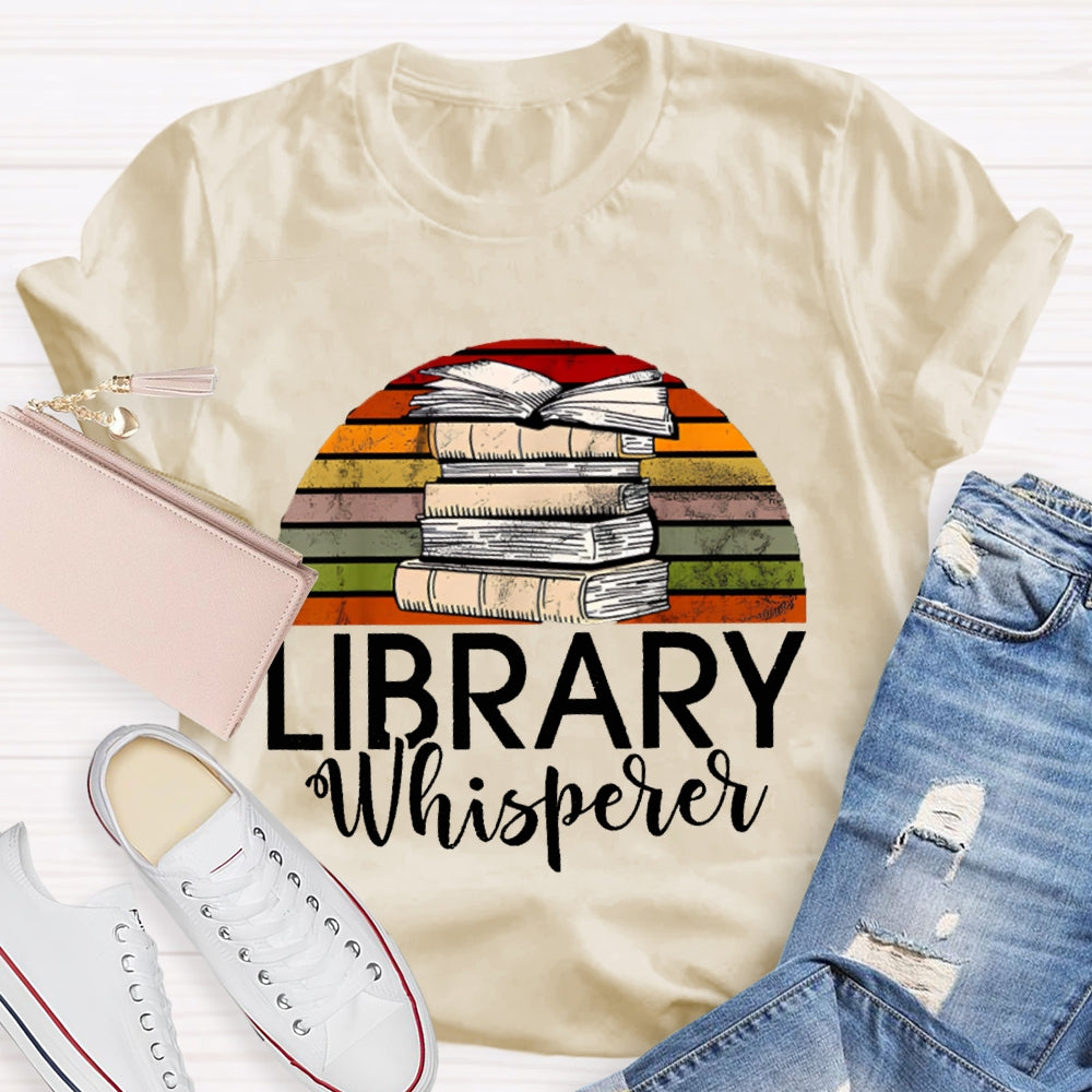 Library Whisperers Librarian T-shirt