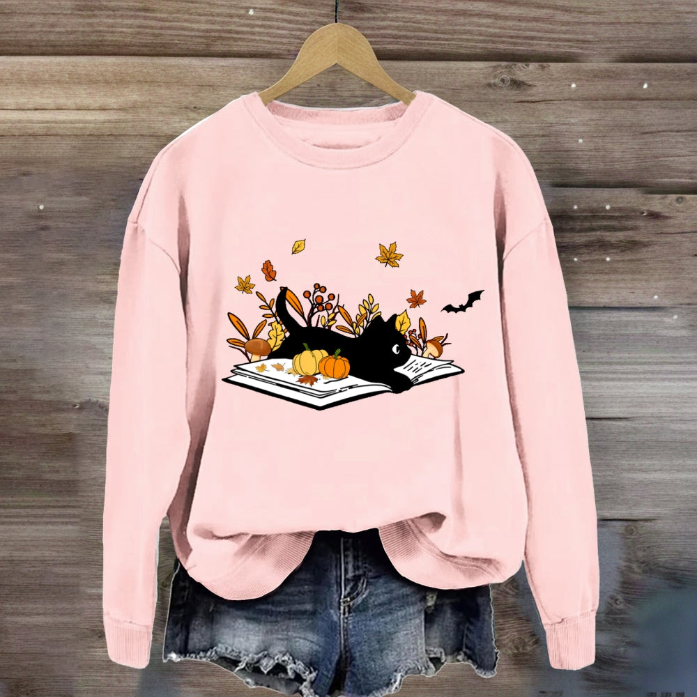 Cat Books Fall sweatshirt