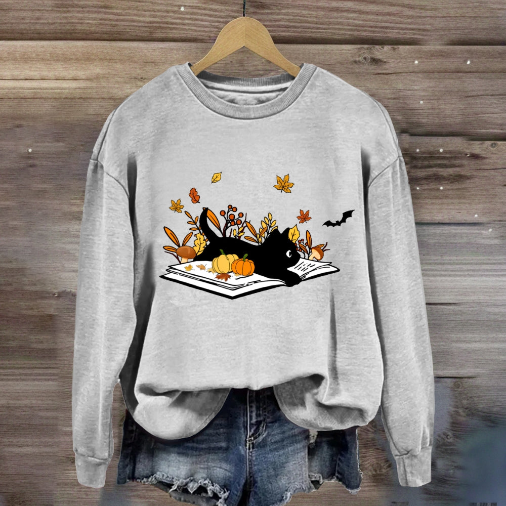 Cat Books Fall sweatshirt
