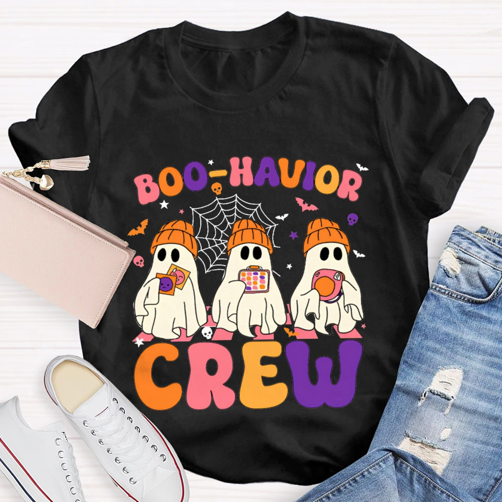 Halloween Boo Havior Meas Behavior Crew T-Shirt