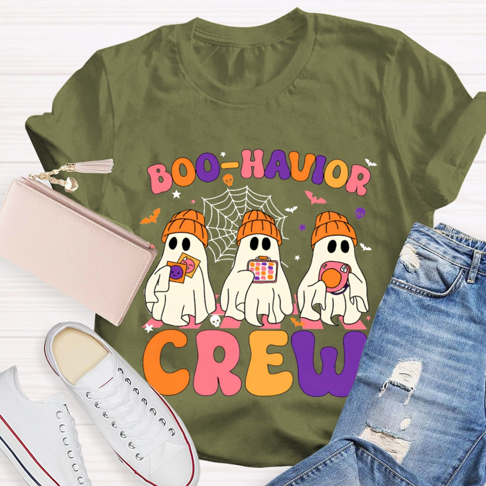 Halloween Boo Havior Meas Behavior Crew T-Shirt