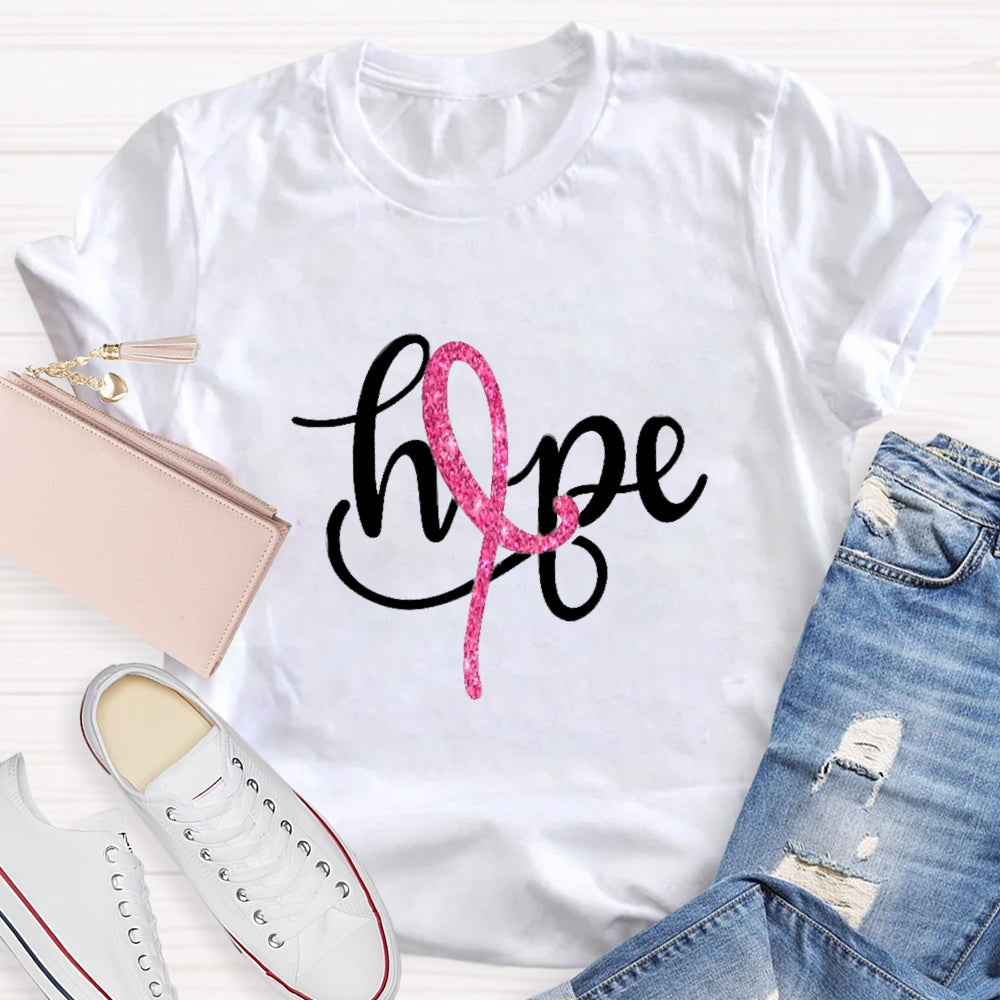 Pink Ribbon Hope Breast Cancer T-shirt