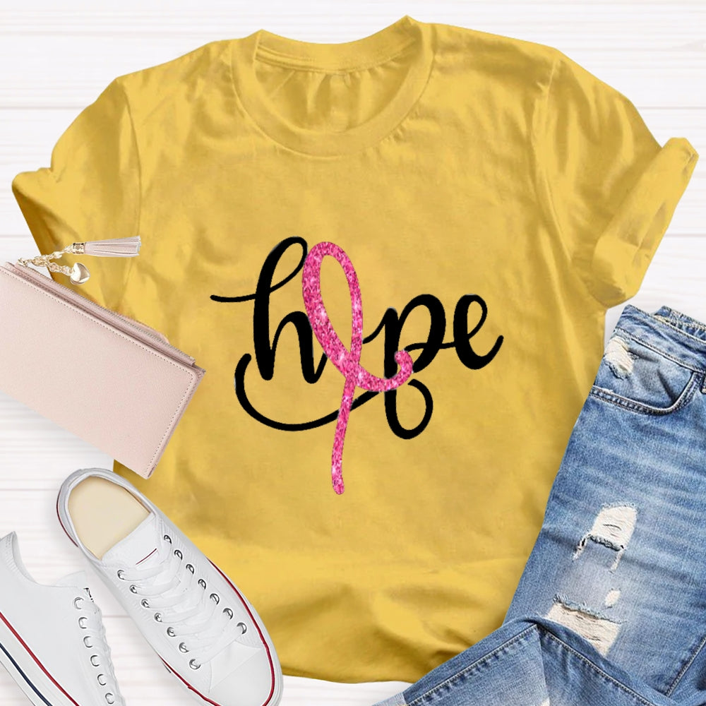 Pink Ribbon Hope Breast Cancer T-shirt