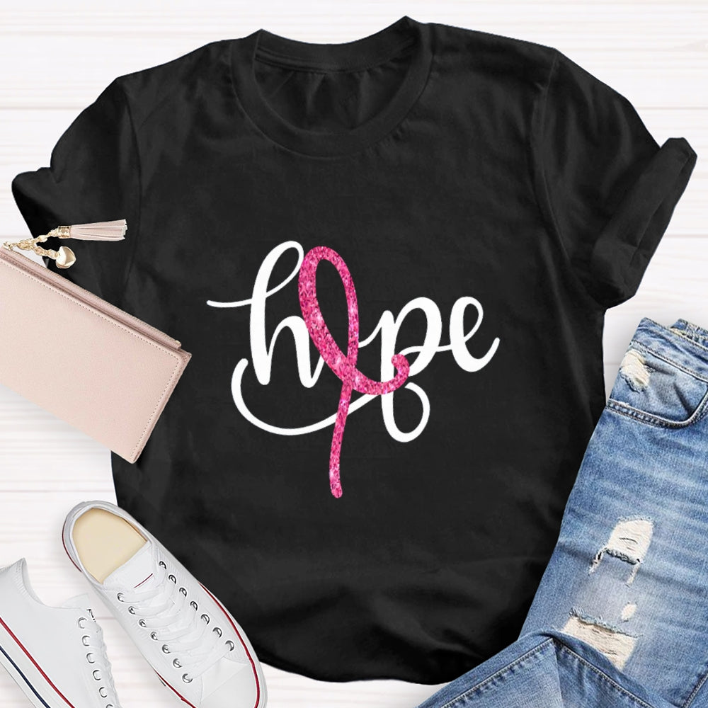 Pink Ribbon Hope Breast Cancer T-shirt