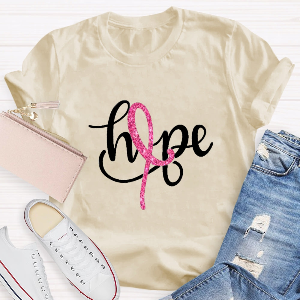 Pink Ribbon Hope Breast Cancer T-shirt