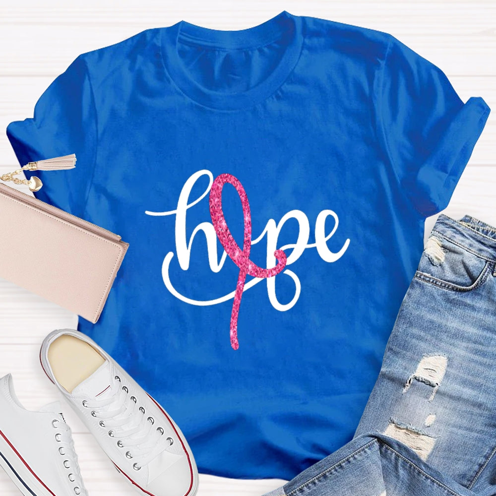Pink Ribbon Hope Breast Cancer T-shirt