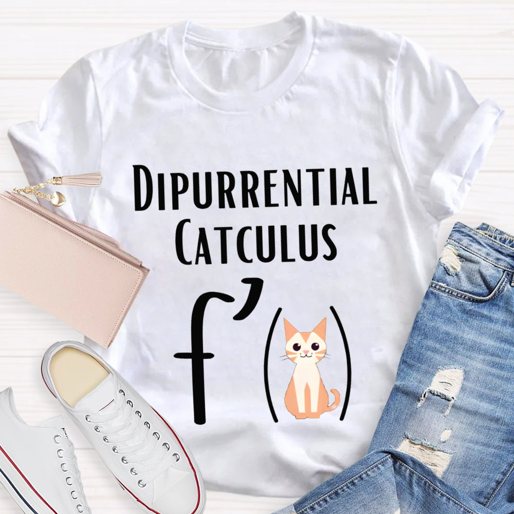 Dipurreantion Cat Culus Math T-shirt