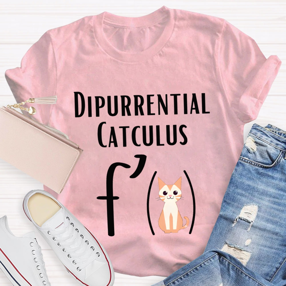 Dipurreantion Cat Culus Math T-shirt