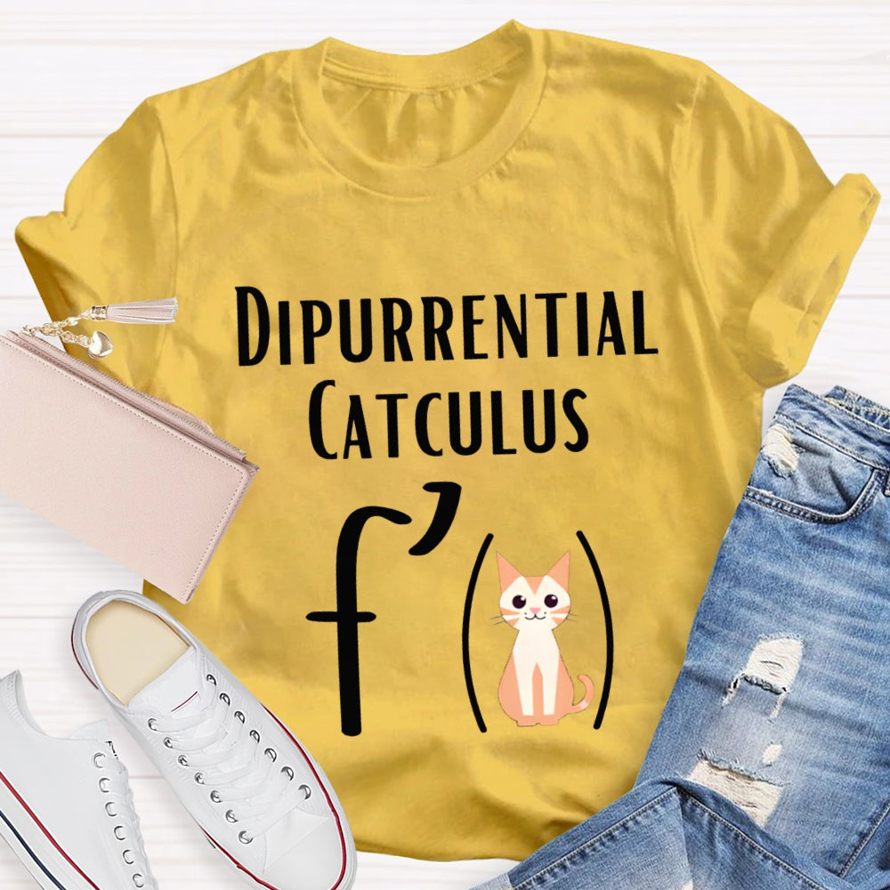 Dipurreantion Cat Culus Math T-shirt