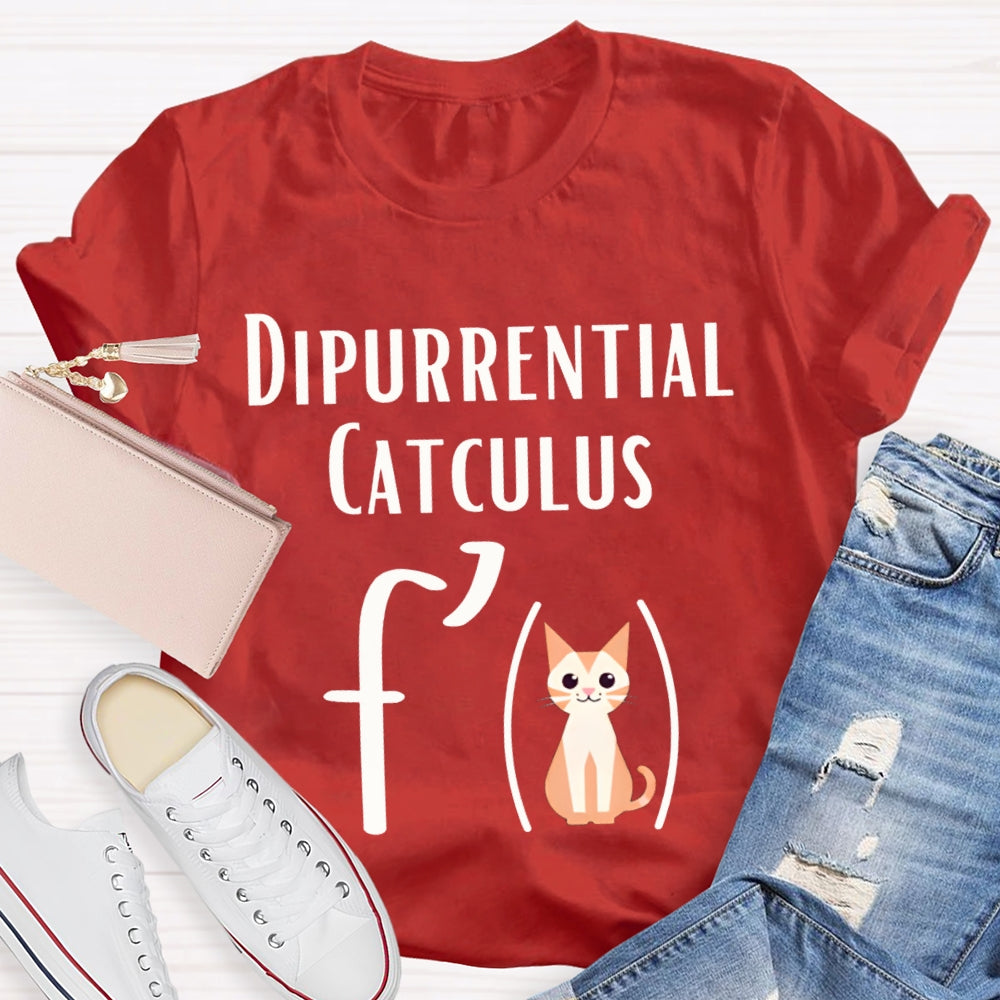 Dipurreantion Cat Culus Math T-shirt