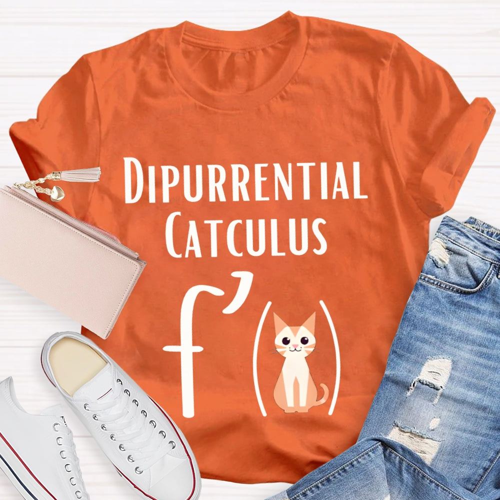 Dipurreantion Cat Culus Math T-shirt