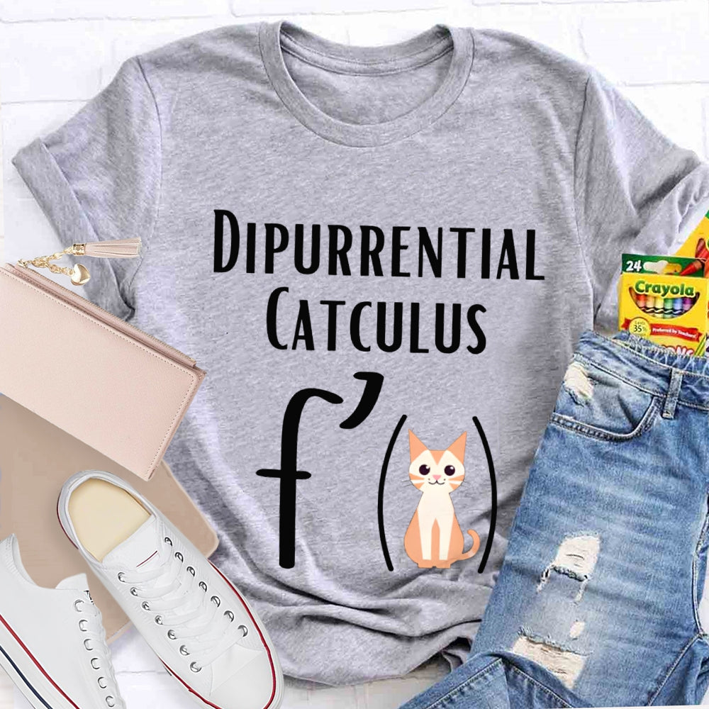 Dipurreantion Cat Culus Math T-shirt