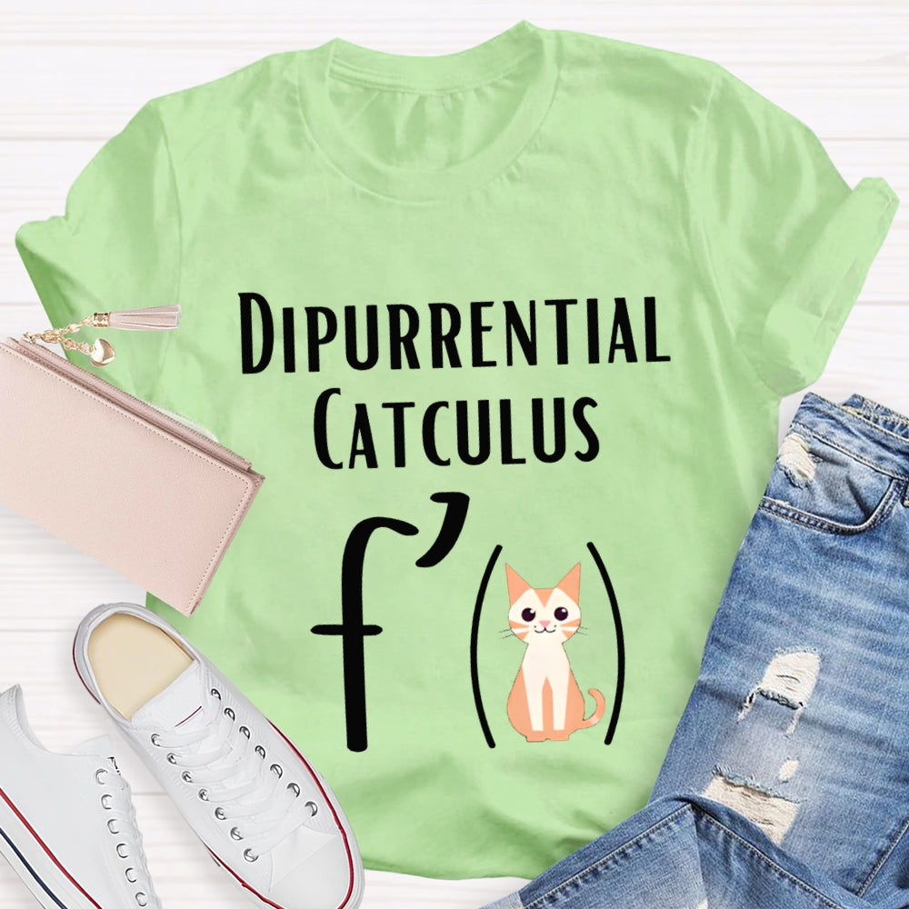 Dipurreantion Cat Culus Math T-shirt