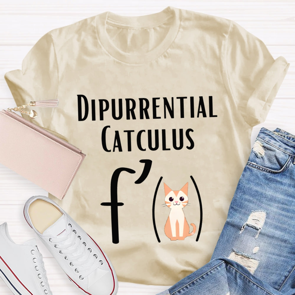 Dipurreantion Cat Culus Math T-shirt