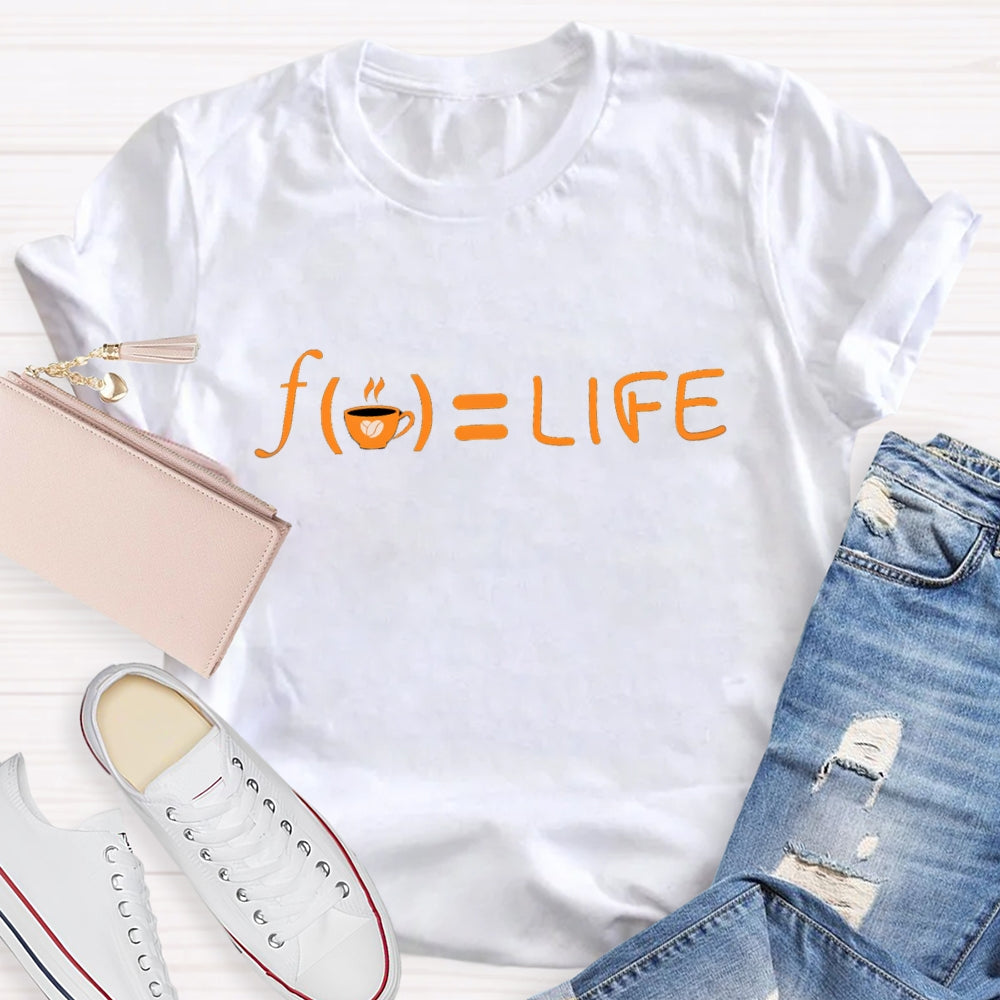 Coffee Is An Indispensable Part Of Life Mathematical Formula T-Shirt