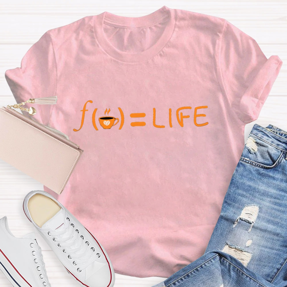 Coffee Is An Indispensable Part Of Life Mathematical Formula T-Shirt