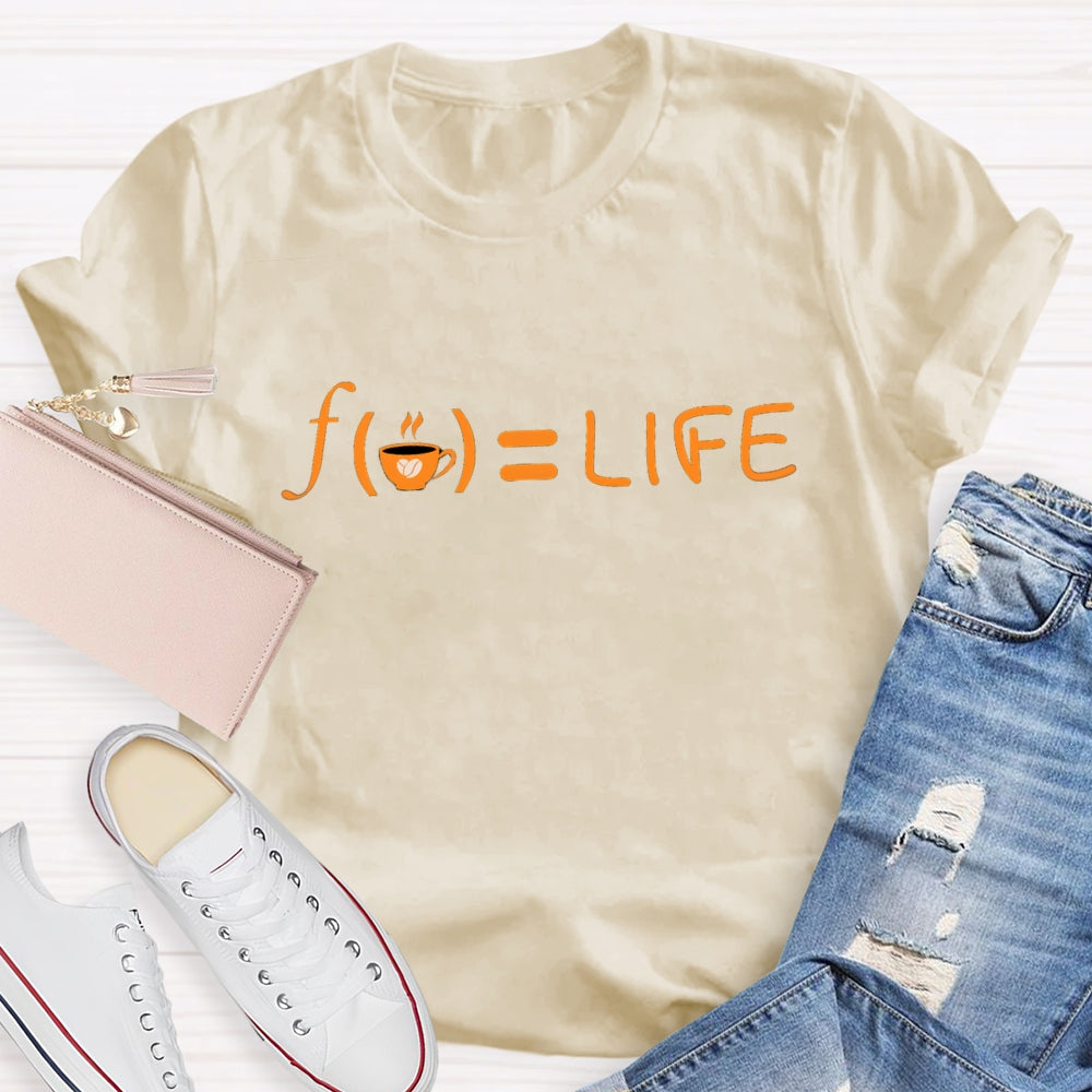Coffee Is An Indispensable Part Of Life Mathematical Formula T-Shirt