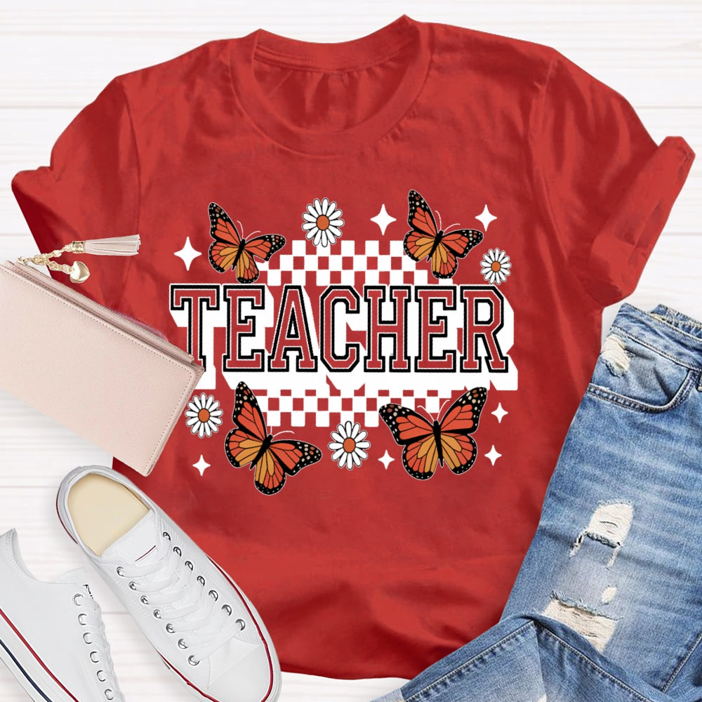 Teacher Butterfly T-shirt