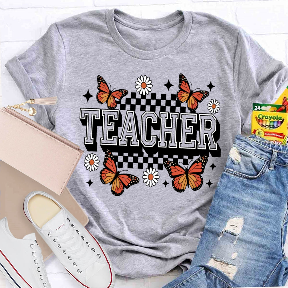 Teacher Butterfly T-shirt