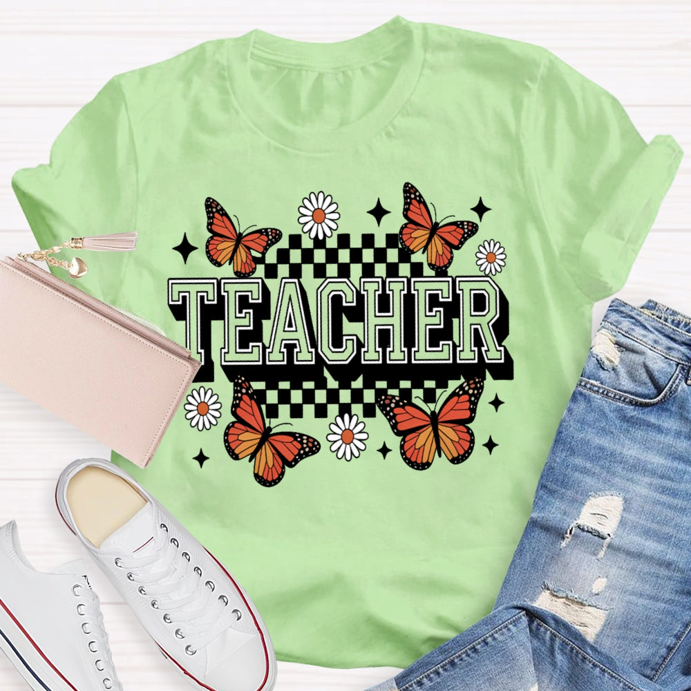 Teacher Butterfly T-shirt