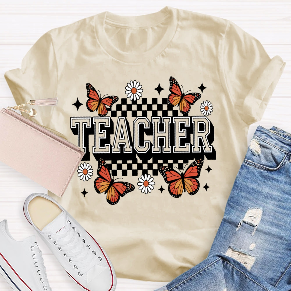 Teacher Butterfly T-shirt