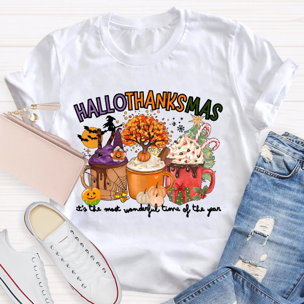 Hallothanksmas It's The Most Wonderful Time Of The Year T-shirt