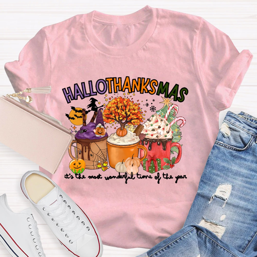 Hallothanksmas It's The Most Wonderful Time Of The Year T-shirt