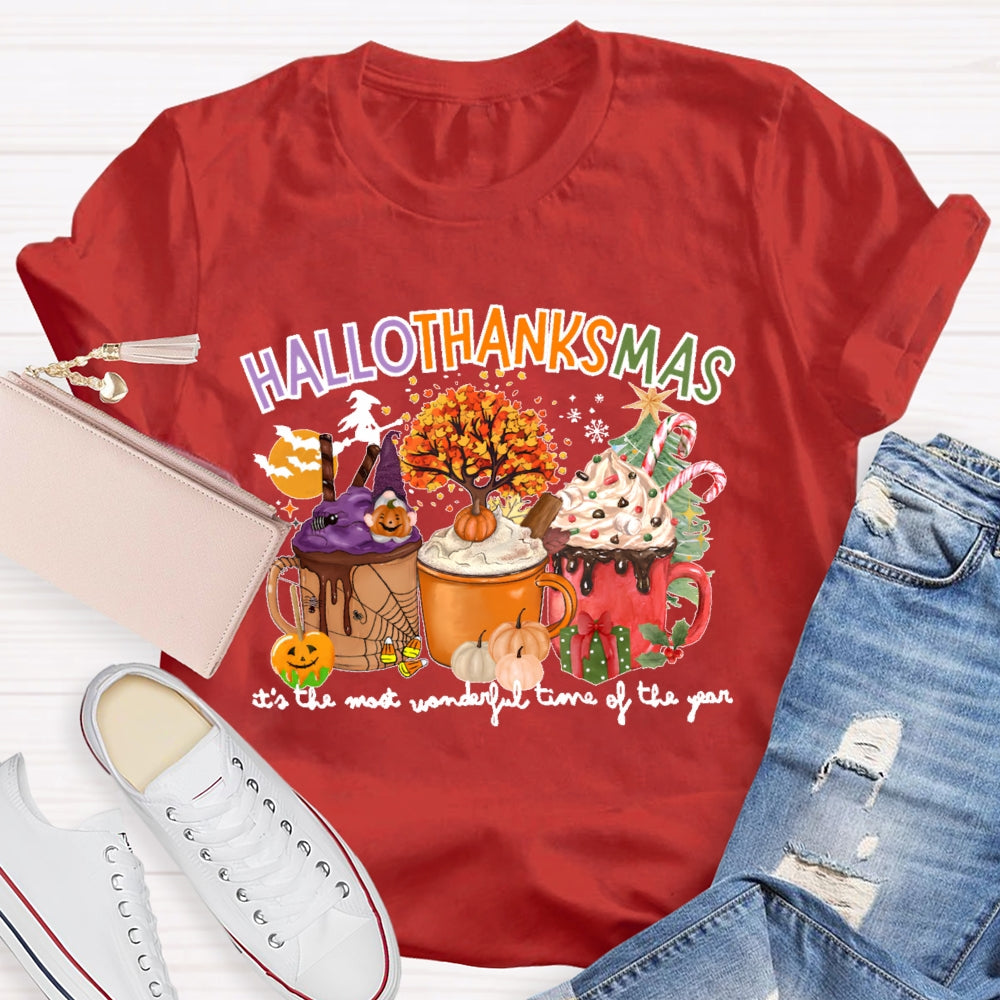 Hallothanksmas It's The Most Wonderful Time Of The Year T-shirt