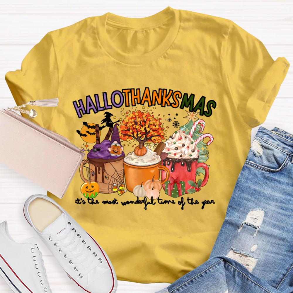 Hallothanksmas It's The Most Wonderful Time Of The Year T-shirt
