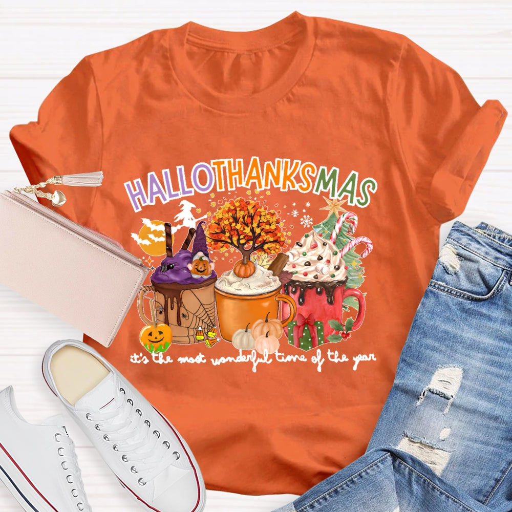 Hallothanksmas It's The Most Wonderful Time Of The Year T-shirt