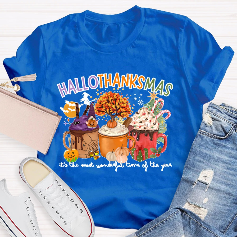 Hallothanksmas It's The Most Wonderful Time Of The Year T-shirt