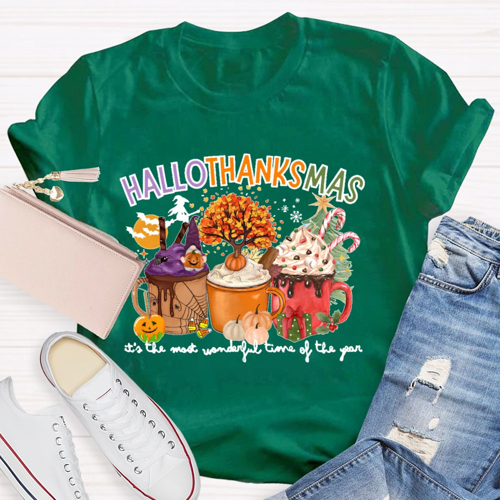 Hallothanksmas It's The Most Wonderful Time Of The Year T-shirt