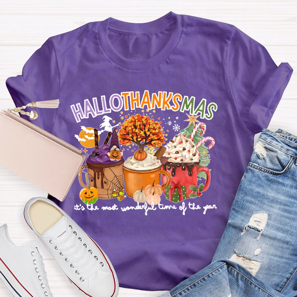 Hallothanksmas It's The Most Wonderful Time Of The Year T-shirt