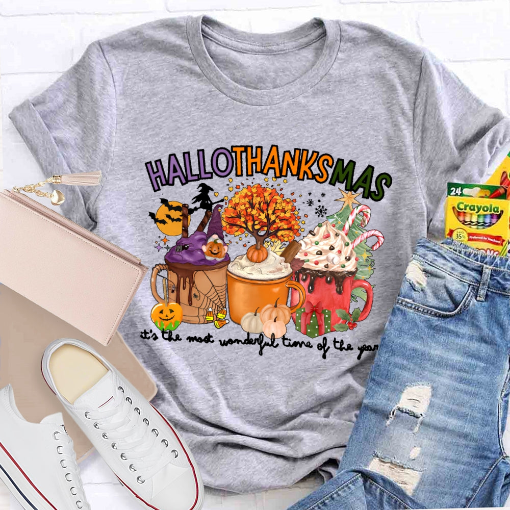 Hallothanksmas It's The Most Wonderful Time Of The Year T-shirt