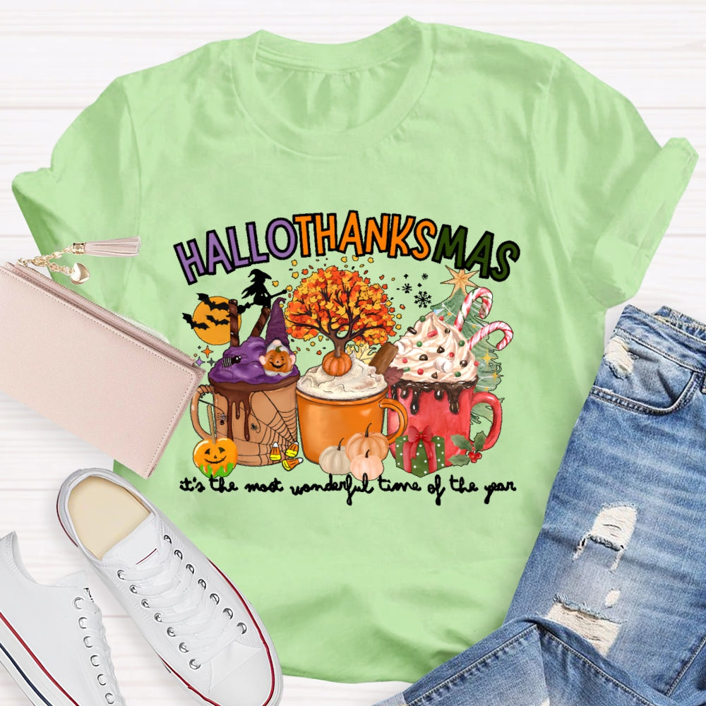 Hallothanksmas It's The Most Wonderful Time Of The Year T-shirt