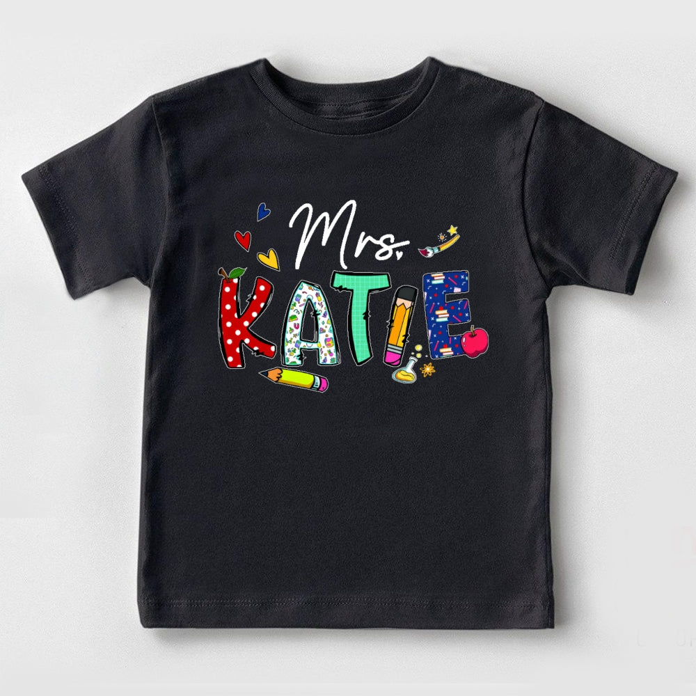 Personalized name Cute Polka Dot Stationery Backpack Toddler T-shirts