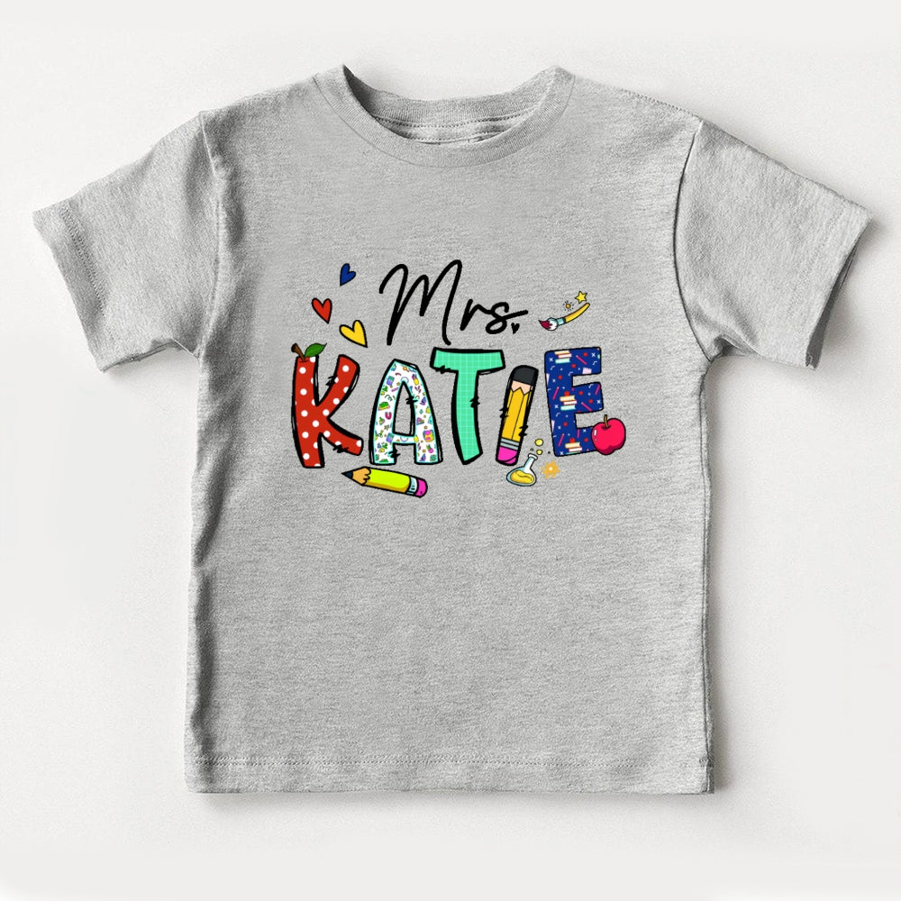 Personalized name Cute Polka Dot Stationery Backpack Toddler T-shirts