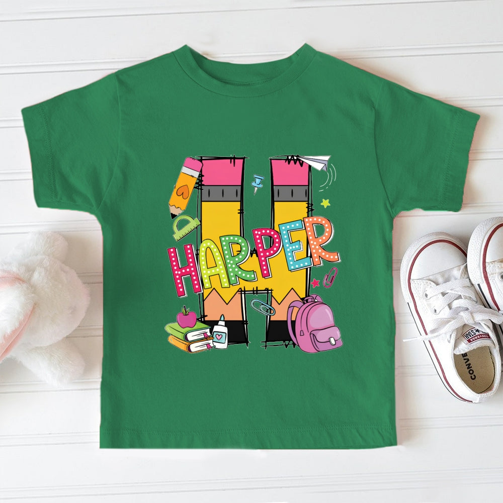 Personalized Name H Is For Harper Toddler T-Shirts