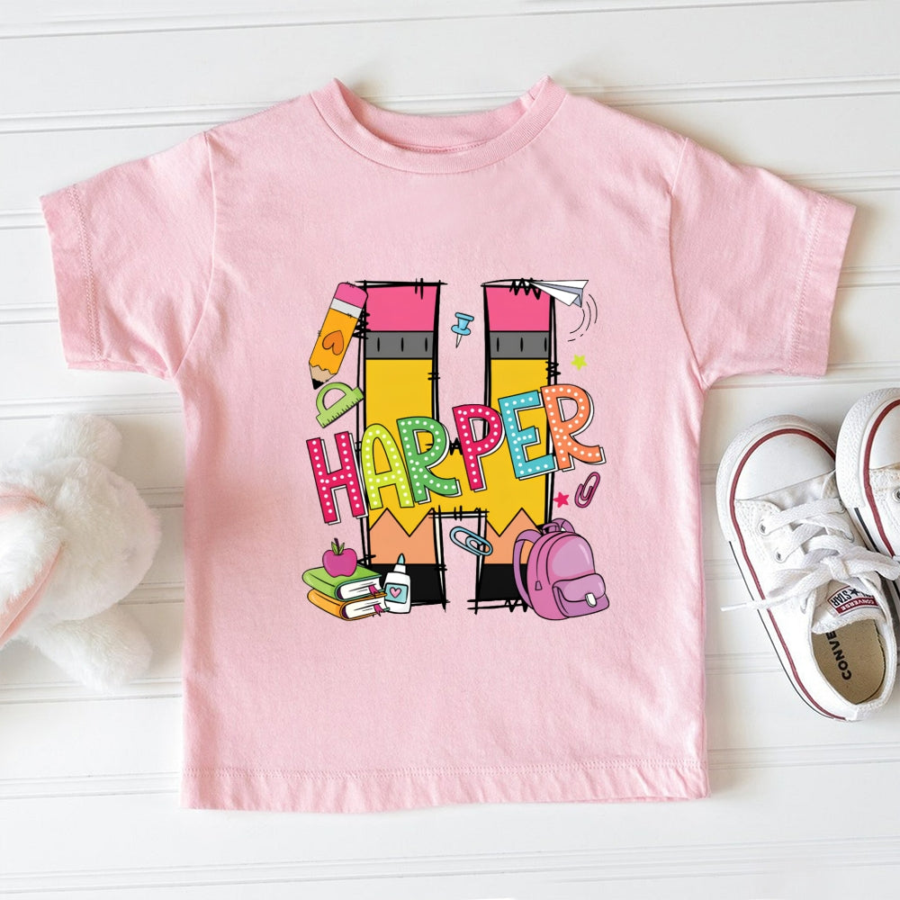Personalized Name H Is For Harper Toddler T-Shirts