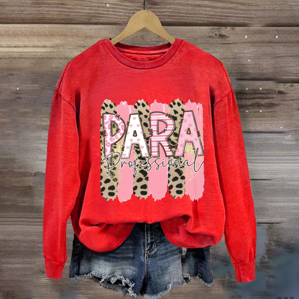Para Professional Leopard Print Sweatshirt