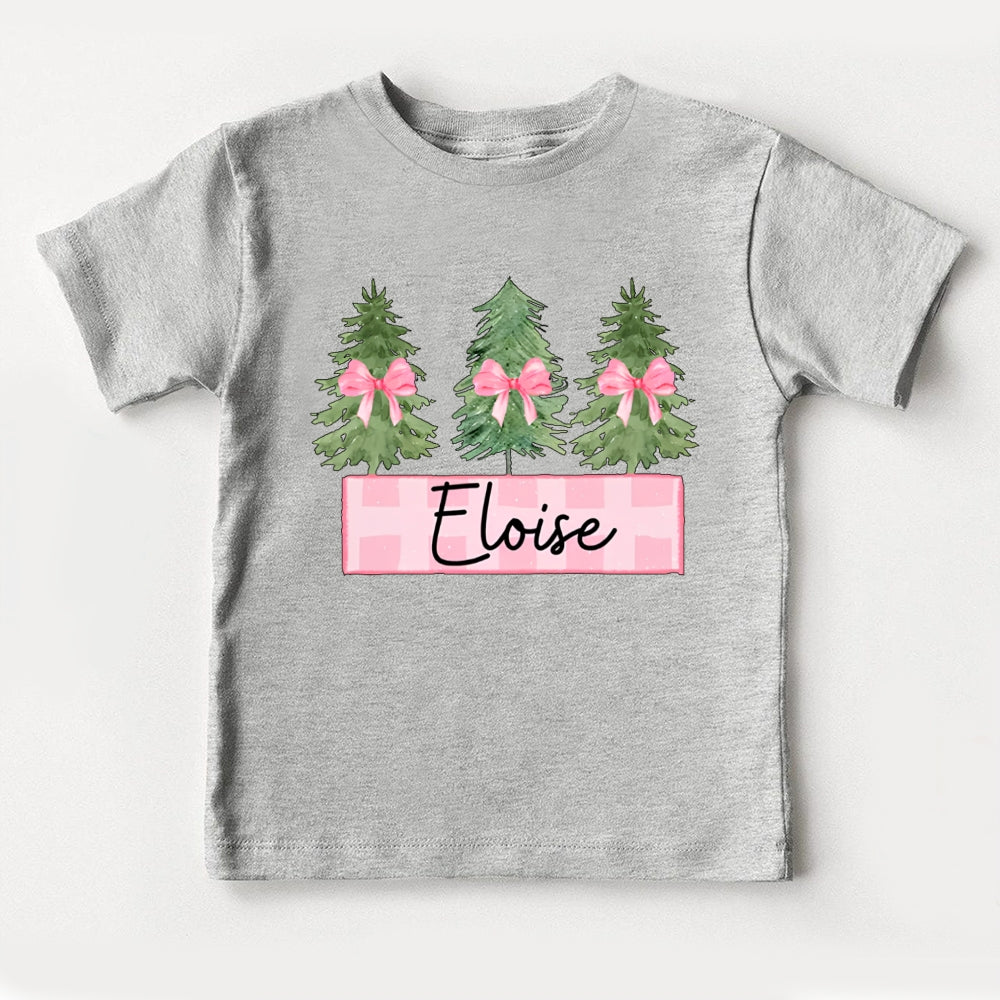 Personalized Name Christmas Tree Toddler T-shirts