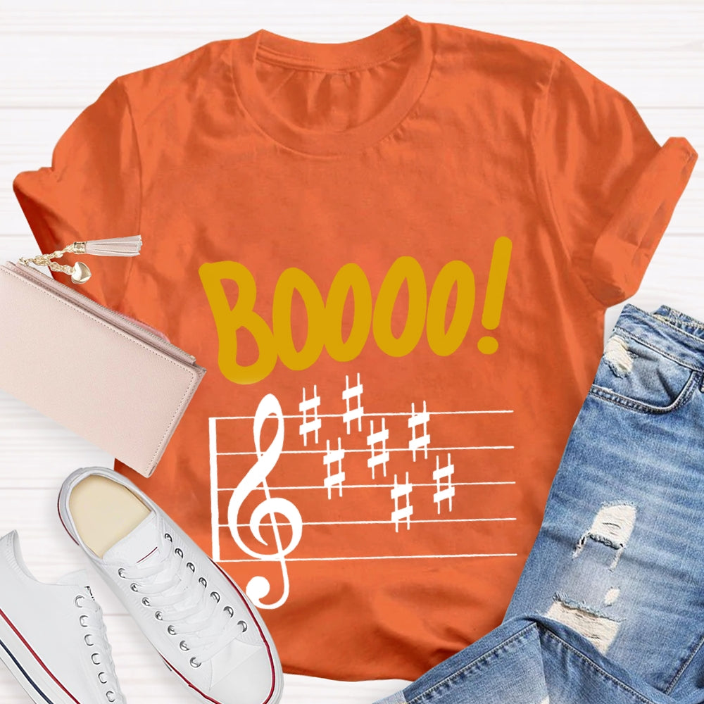 Boo Music Score Teacher T-Shirt