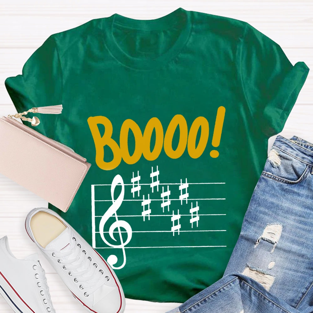 Boo Music Score Teacher T-Shirt