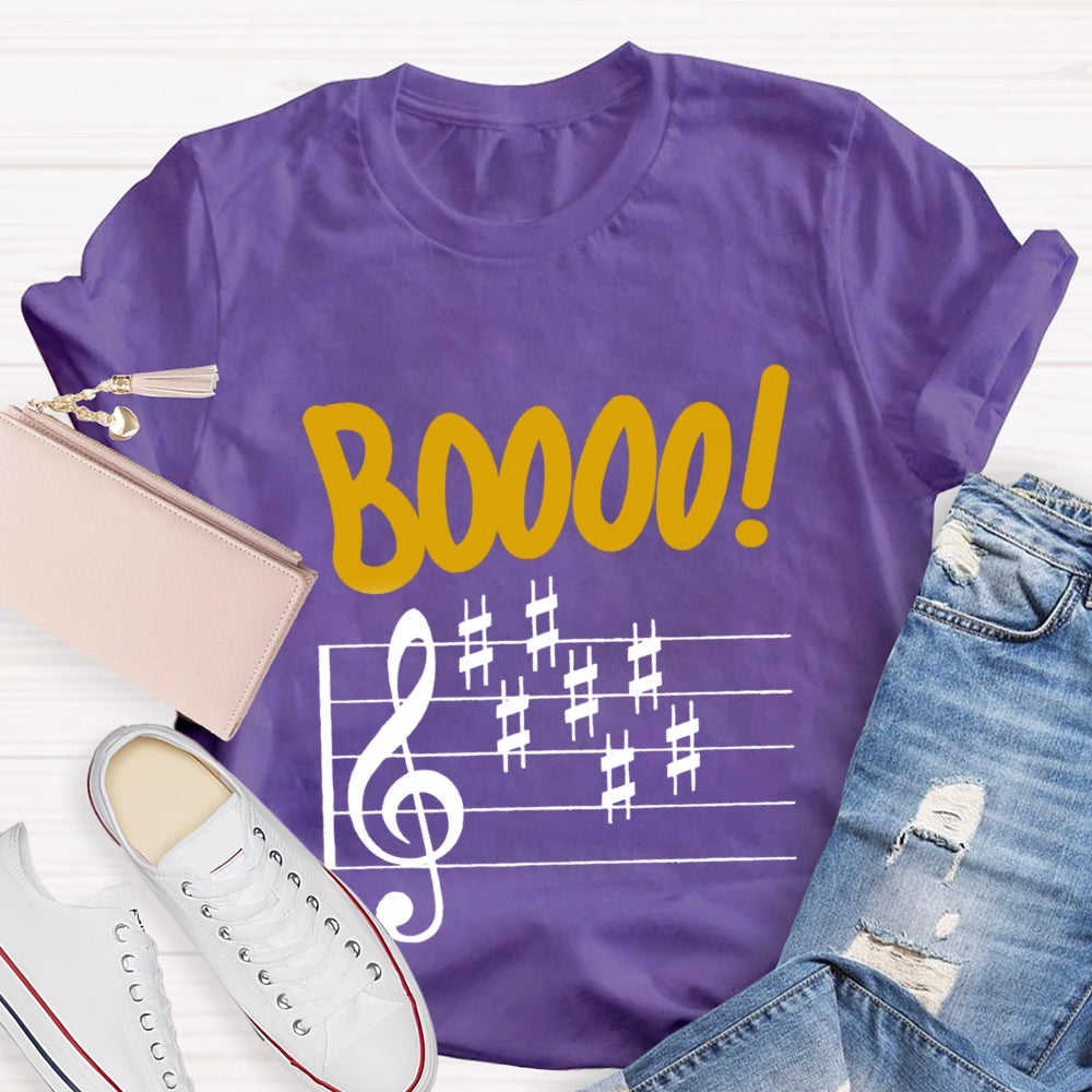 Boo Music Score Teacher T-Shirt