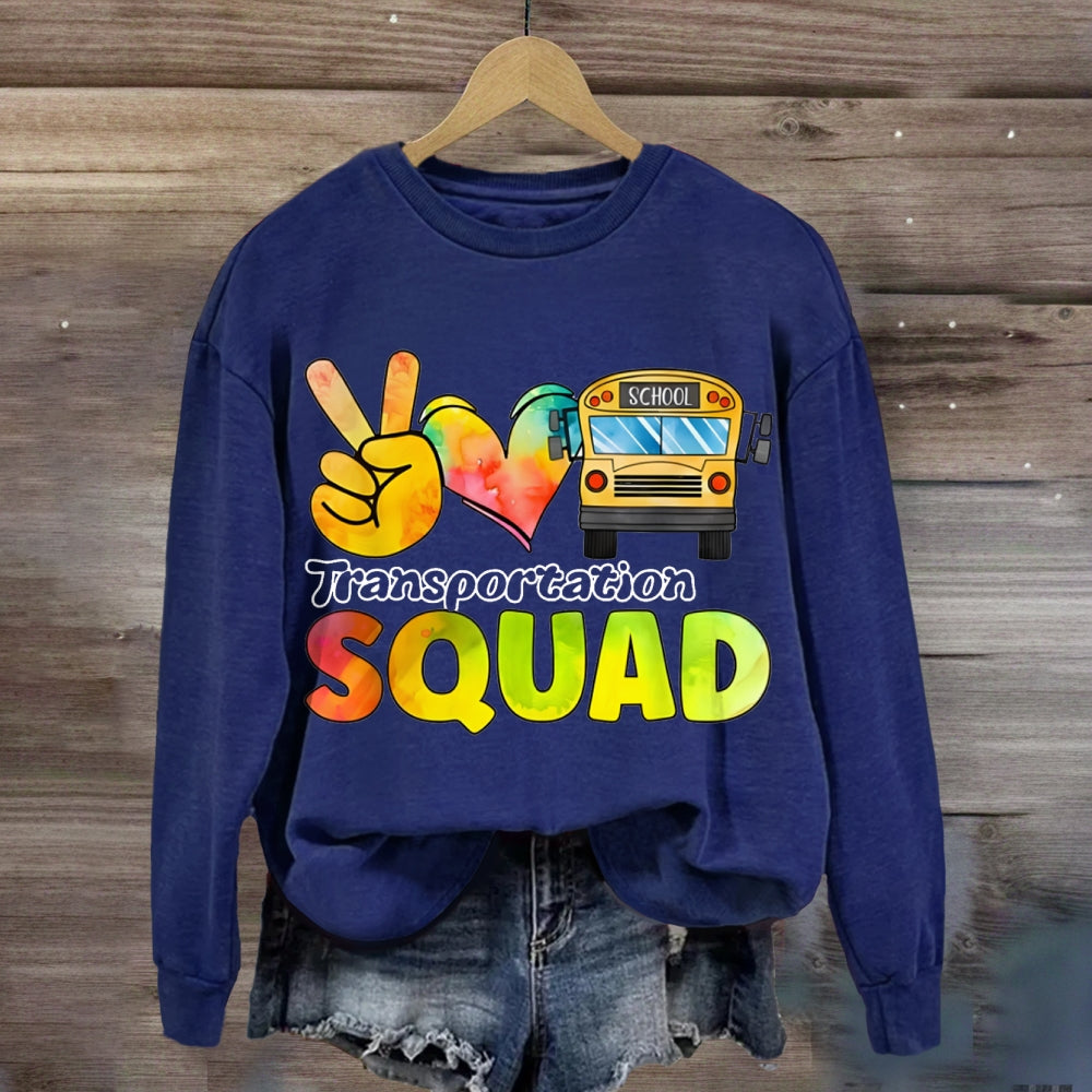 School Bus Driver Transportation Squad sweatshirt