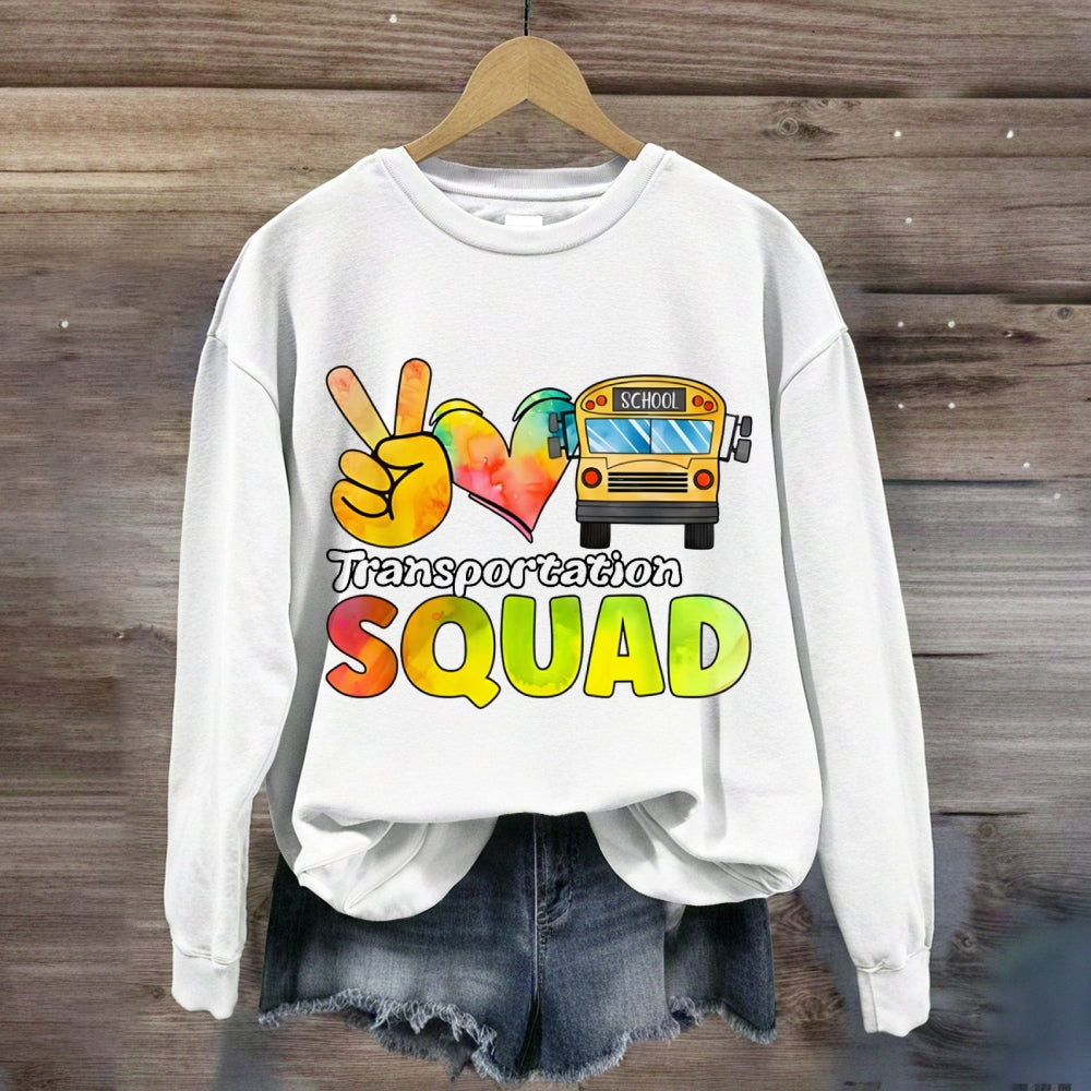School Bus Driver Transportation Squad sweatshirt