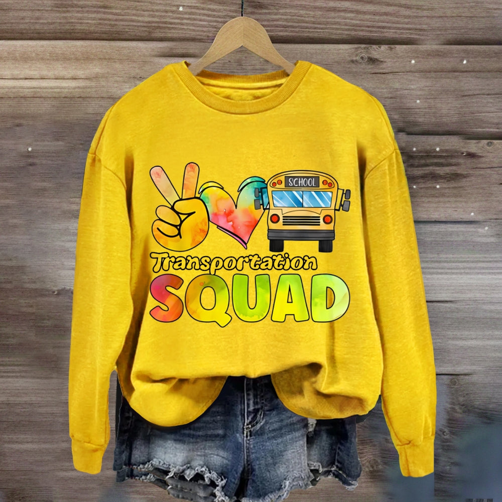 School Bus Driver Transportation Squad sweatshirt