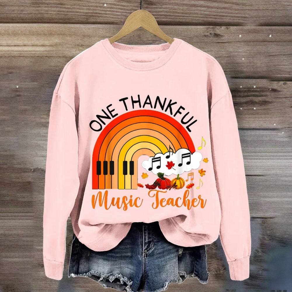 One Thankful Music Teacher Pumpkin sweatshirt